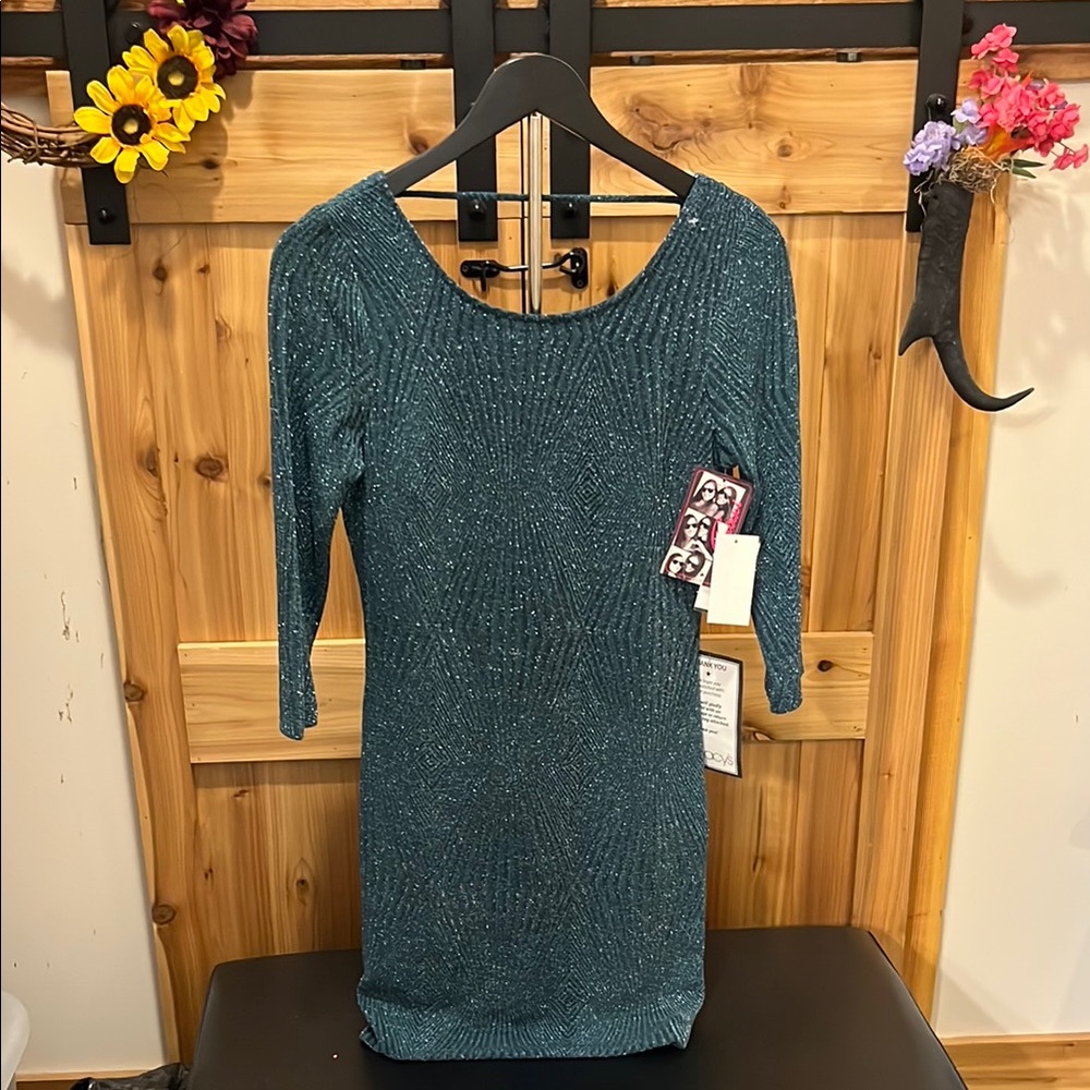 Trixxi Shimmering Teal Formal Dress